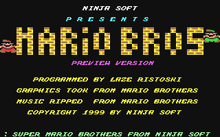Mario Bros [Preview] Title Screen